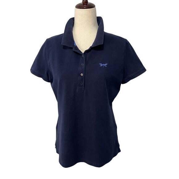 Talbots Ocean Classic Polo Shirt Navy Women's Petite Size LP - Picture 4 of 12